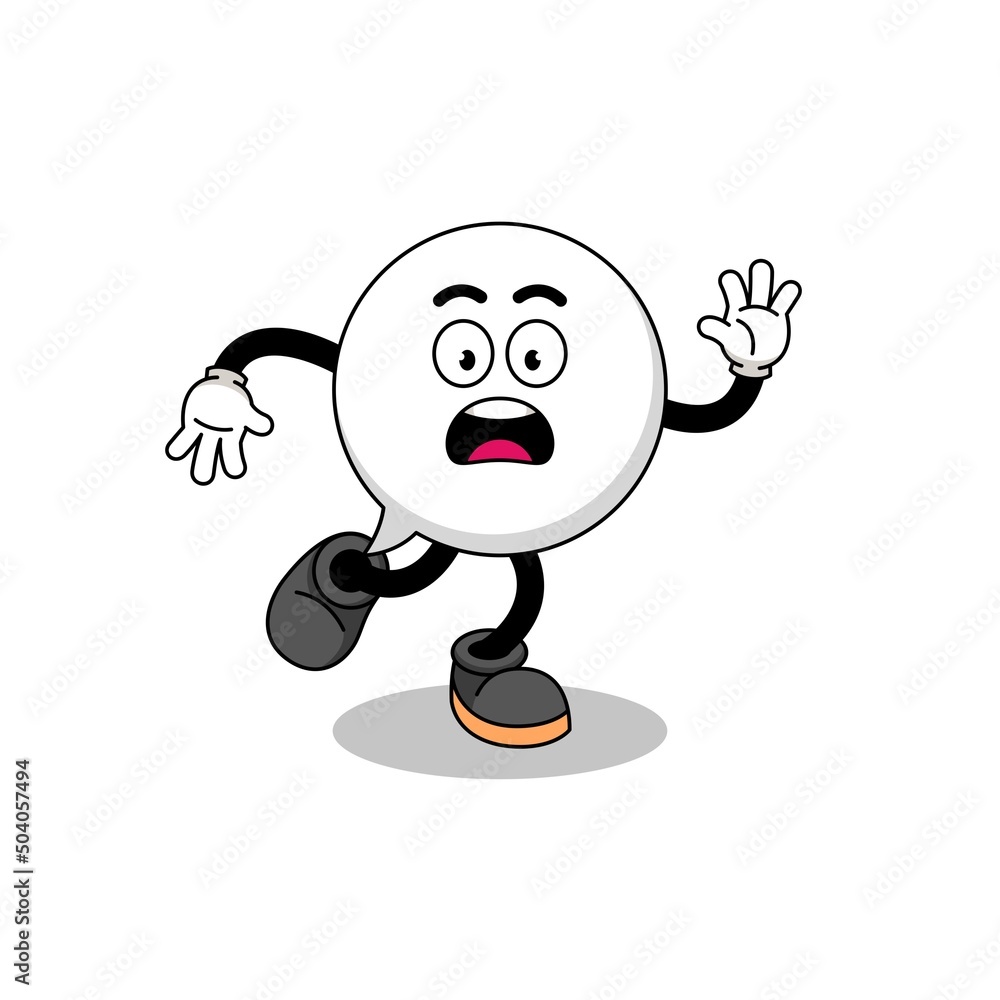 Obraz premium slipping speech bubble mascot illustration