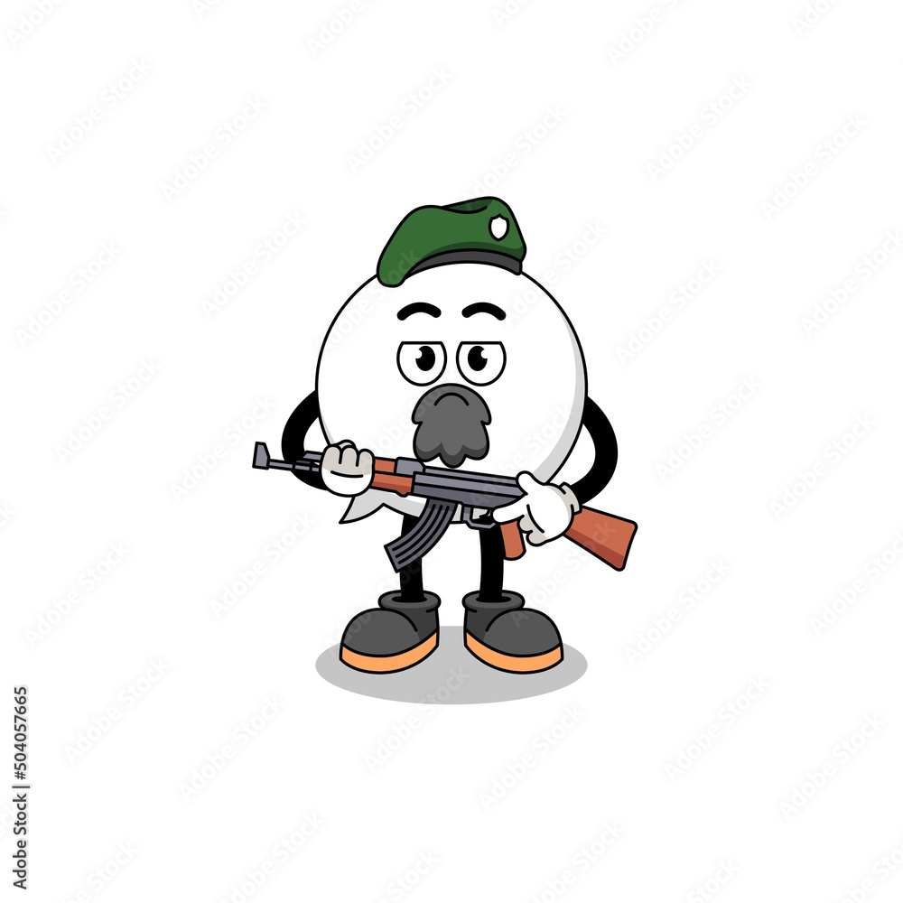 Character cartoon of speech bubble as a special force Character cartoon of speech bubble as a special force