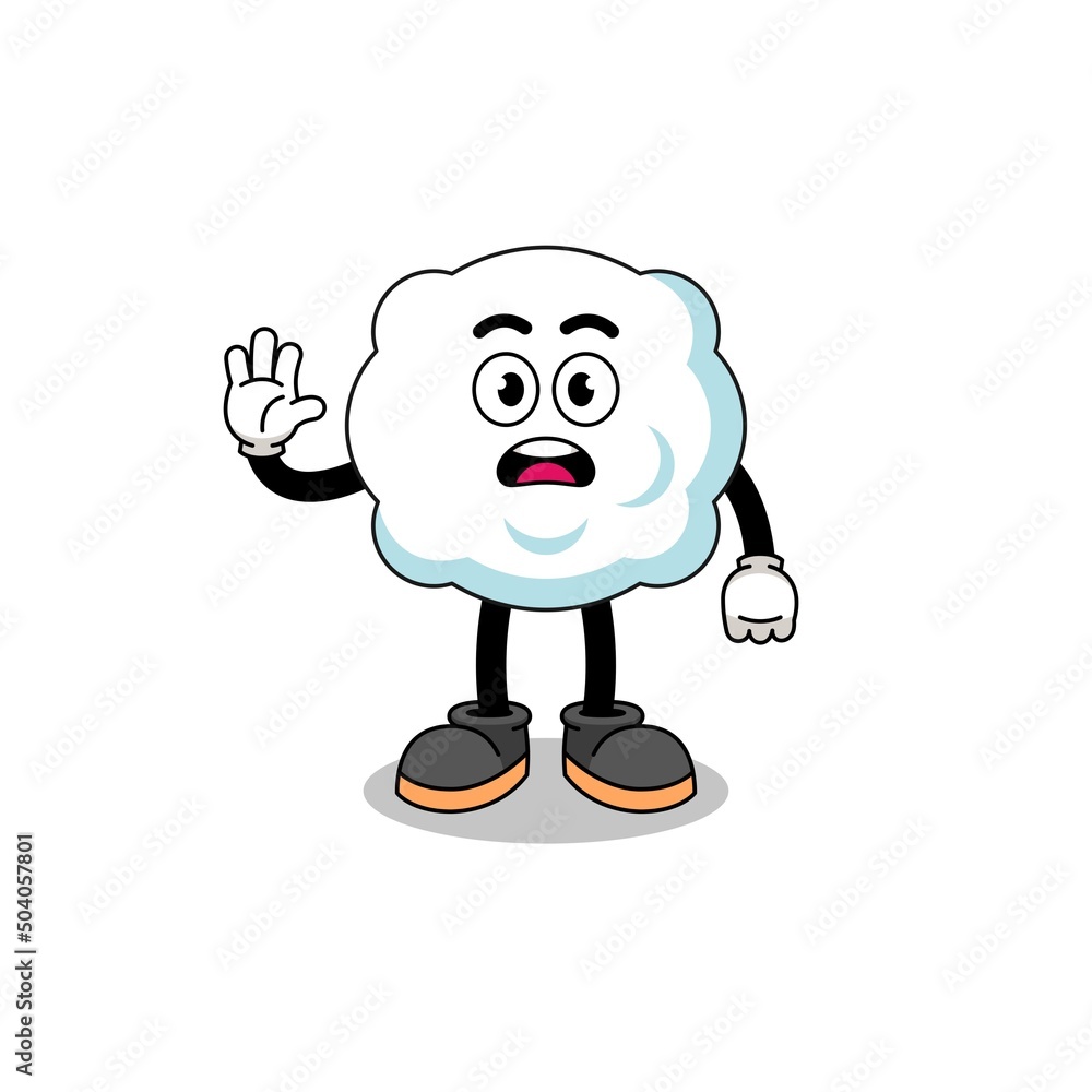 cloud cartoon illustration doing stop hand cloud cartoon illustration doing stop hand