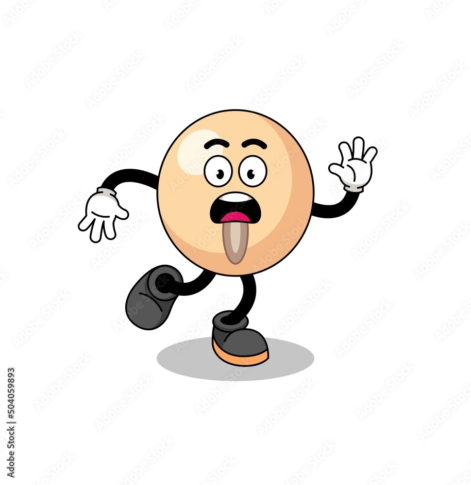 slipping soy bean mascot illustration slipping soy bean mascot illustration