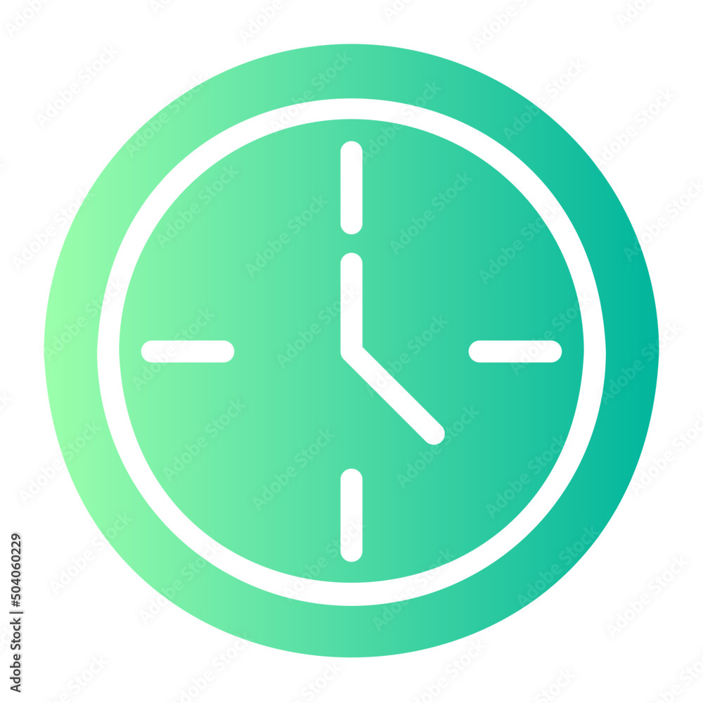 clock gradient icon clock gradient icon