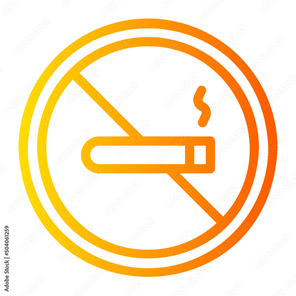 no smoking gradient icon no smoking gradient icon