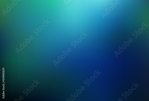Dark Blue, Green vector blurred shine abstract pattern.