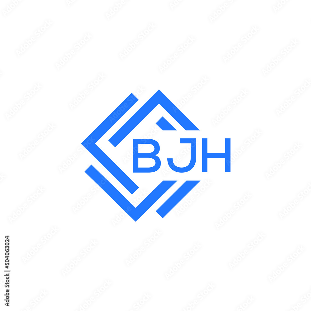 BJH technology letter logo design on white  background. BJH creative initials technology letter logo concept. BJH technology letter design.