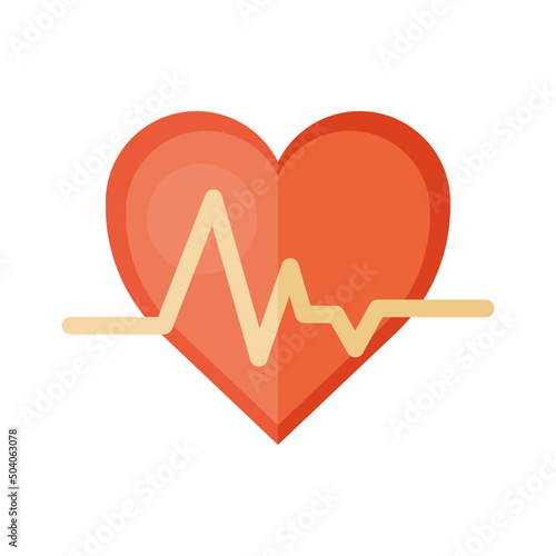 heart cardio with hearbeat photo