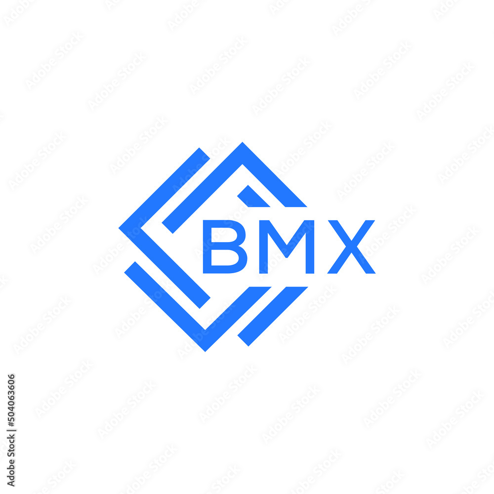 Obraz premium BMX technology letter logo design on white background. BMX creative initials technology letter logo concept. BMX technology letter design. 