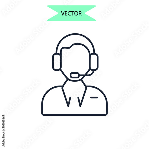 help center icons  symbol vector elements for infographic web