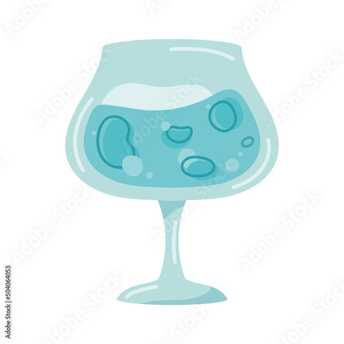 blue cocktail cup drink