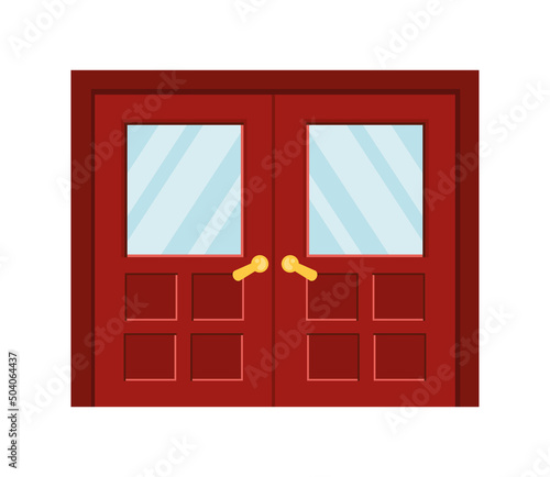 wooden door double