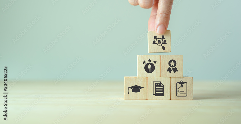 HRM and recriutement concept. Job search, headhunting and 