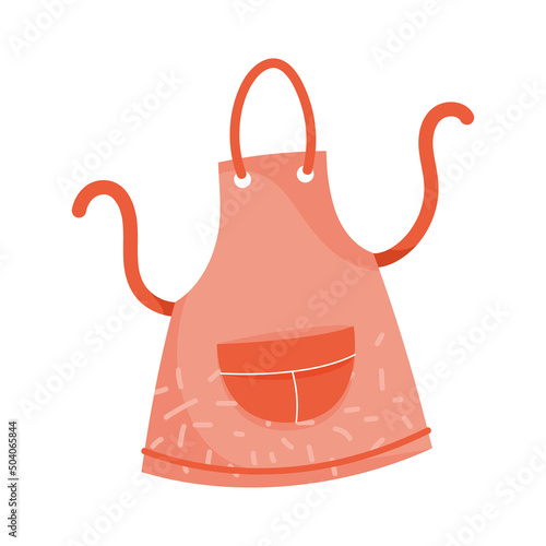 red kitchen apron