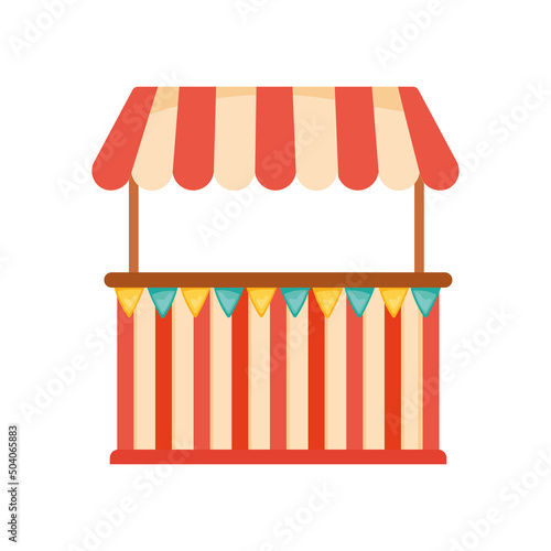 carnival kiosk with garlands