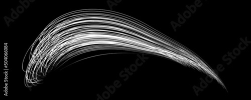 White flow brushstroke on white background.. Fluffy bunch of white politics. Abstract disheveled fibres. Vector illustration swirl blur. Crayons and chalk paint, fibers, hair and bunch