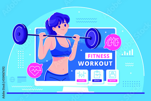 online trainer concept illustration background