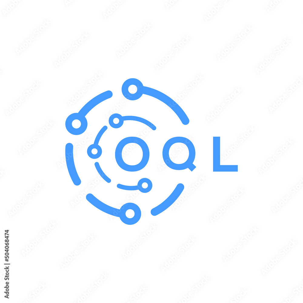 OQL technology letter logo design on white background. OQL creative initials technology letter logo concept. OQL technology letter design. OQL technology letter logo design on white background. OQL creative initials technology letter logo concept. OQL technology letter design.