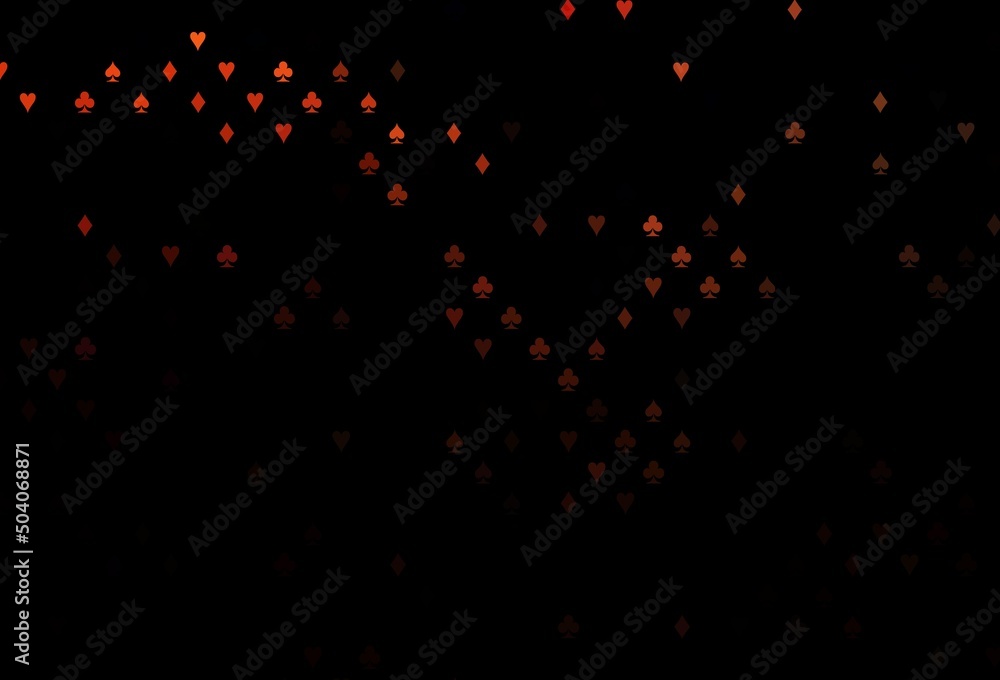 Dark red vector texture with playing cards. Dark red vector texture with playing cards.