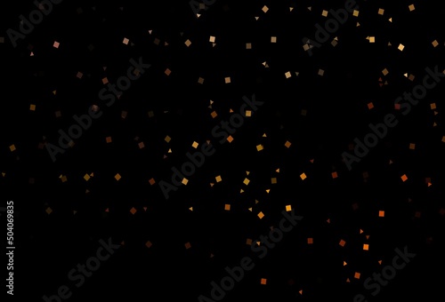 Dark Orange vector layout with circles, lines, rectangles.