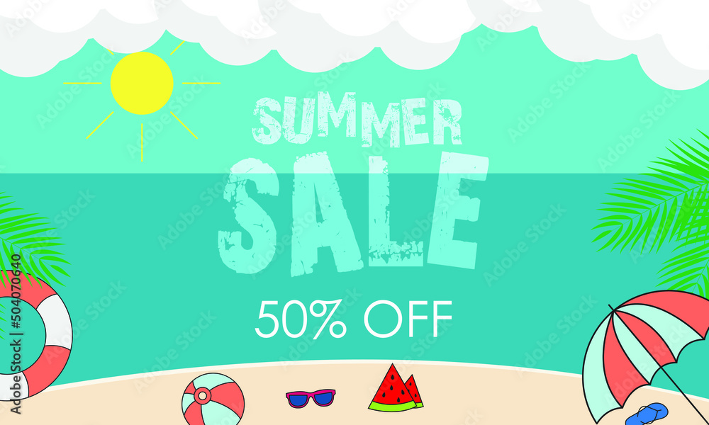 Summer sale vector illustration