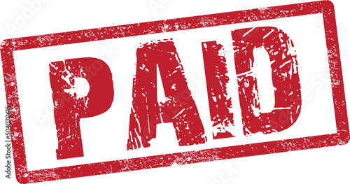 Grunge Paid Vector Stamp