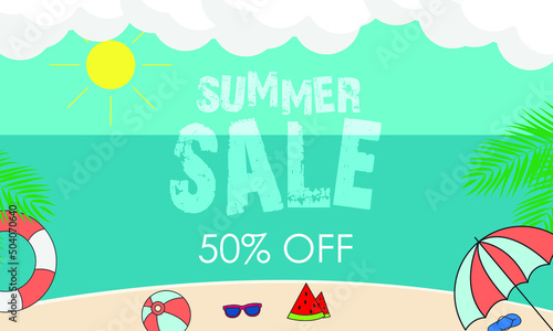 Summer sale vector illustration