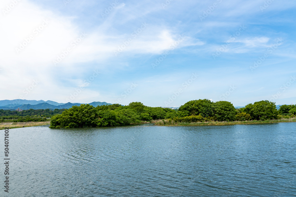 神奈川県を流れる相模川の風景 神奈川県を流れる相模川の風景