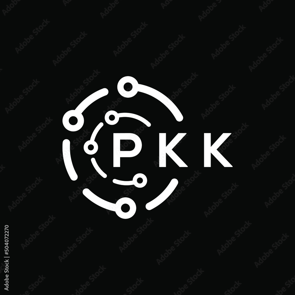PKK technology letter logo design on black background. PKK creative initials technology letter logo concept. PKK technology letter design. PKK technology letter logo design on black background. PKK creative initials technology letter logo concept. PKK technology letter design.