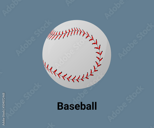 Baseball and rounders icon set illustration set. ball, sewn up Glove Vector drawing. Hand drawn style. photo