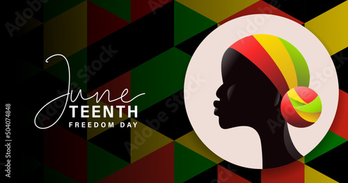 Juneteenth Free-ish Since June 19, 1865. Freeish Design of Banner. Black Lives Matter. Vector logo Illustration. Juneteenth Independence Day. Freedom or Emancipation day. Annual american holiday photo