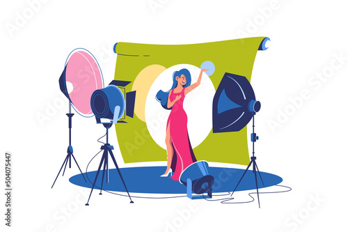 Professional photo studio lighting equipment