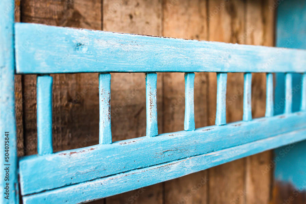 Close up on an old wooden furniture Close up on an old wooden furniture