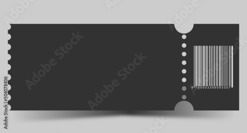  blank ticket template. Concert ticket, lottery coupons. Vector coupon	
