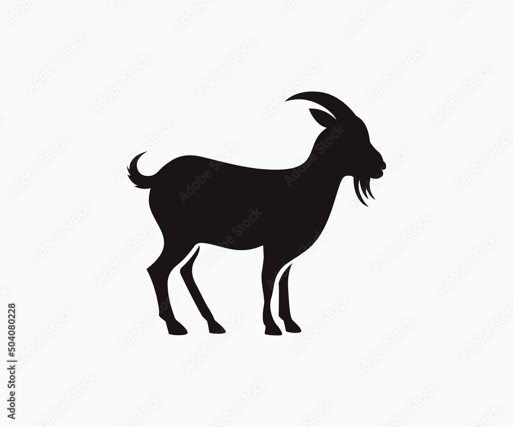 Goat Icon Logo Template. Goat Silhouette Icon Vector Template. Goat Icon Logo Template. Goat Silhouette Icon Vector Template.