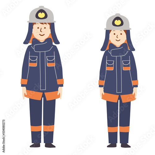 消防隊のイラスト