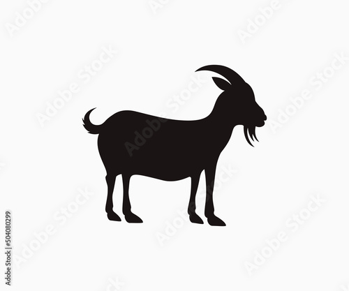 Goat Vector Icon. Goat animal farm icon Template.