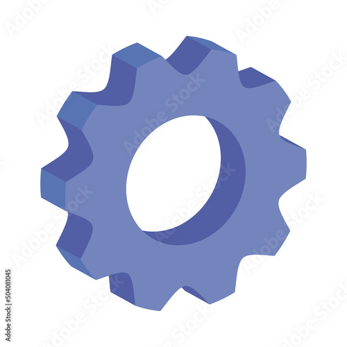 blue gear cog machine