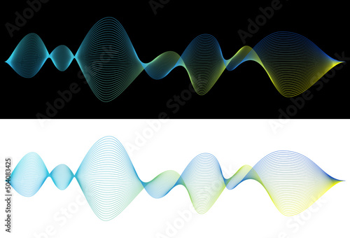 抽象的波形のベクター画像