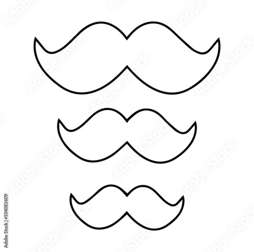 The vector illustration of mustache set