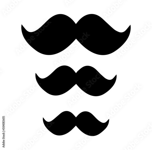 The vector illustration of mustache set