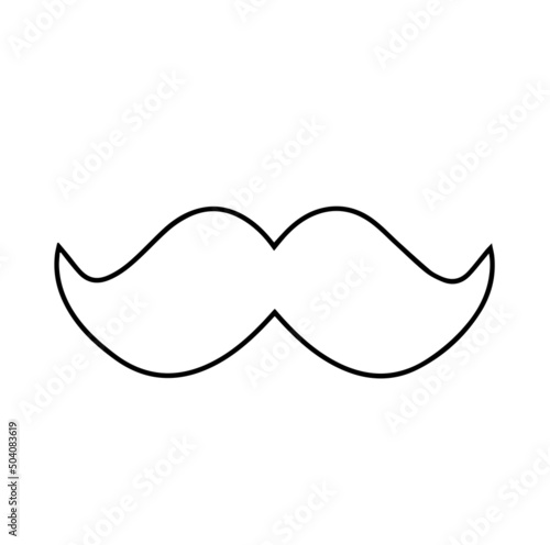 The vector illustration of mustache