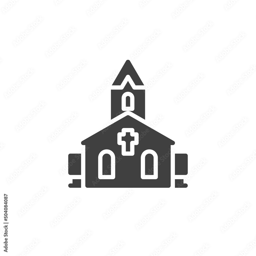 Church building vector icon Church building vector icon