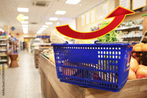 Shopping basket with produc...