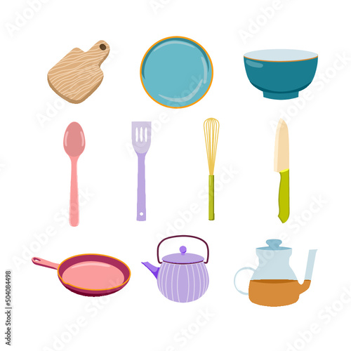Set of kitchen tool illustration