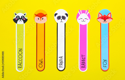 Different cute bookmarks on...