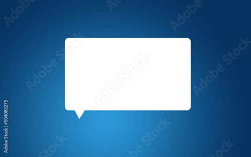 speech bubble icon isolated from the blue background