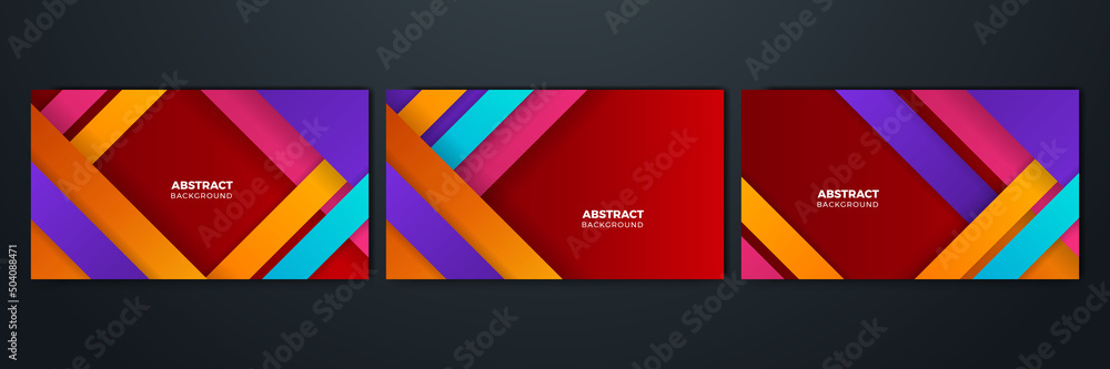 Abstract orange red blue white colorful background. Vector abstract graphic design banner pattern presentation background web template.