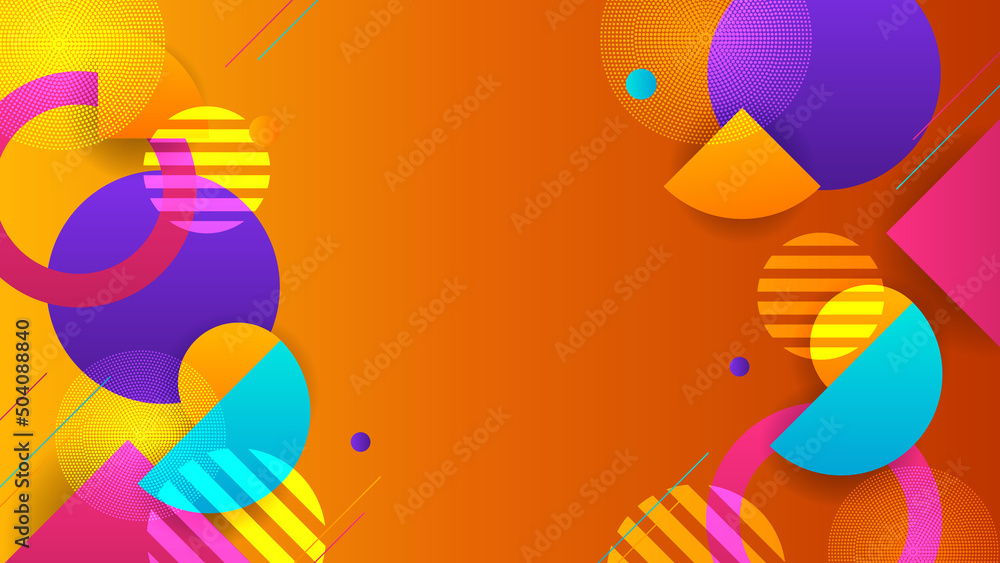 Abstract orange red blue white colorful background. Vector abstract graphic design banner pattern presentation background web template.