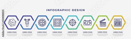vector infographic design template with icons and 8 options or steps. infographic for concept. included