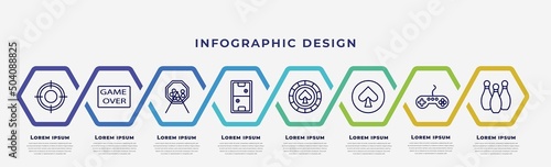 vector infographic design template with icons and 8 options or steps. infographic for concept. included