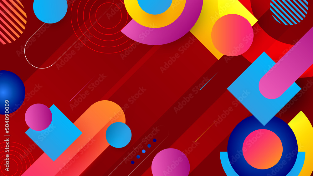 orange red blue white colorful abstract modern technology background design. Vector abstract graphic presentation design banner pattern background web template.