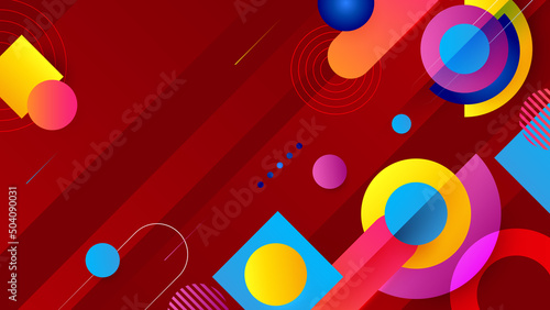 Abstract orange red blue white colorful background. Vector abstract graphic design banner pattern presentation background web template.